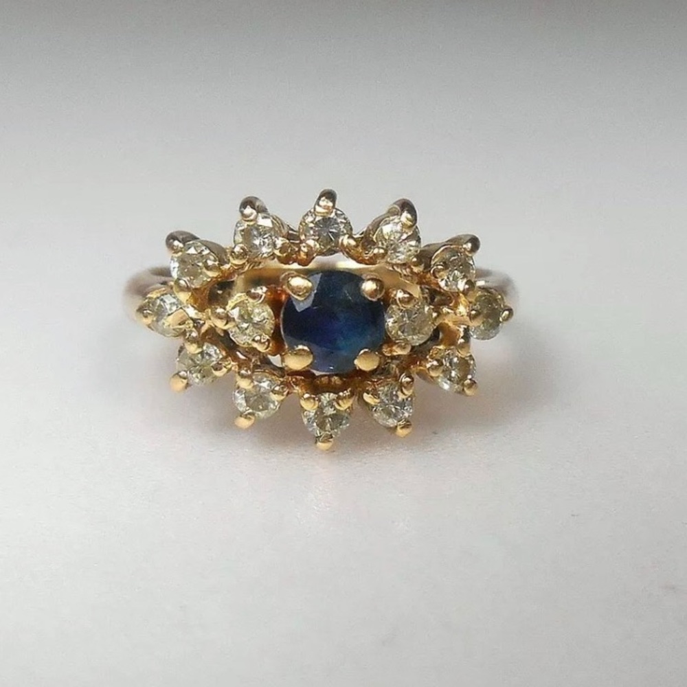 💍 14k YG Natural Sapphire ring 💍